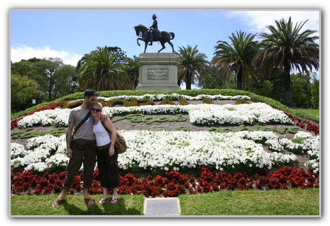 Stuart & Karen at St Kilda Rd Garden Melbourne Feb 2007